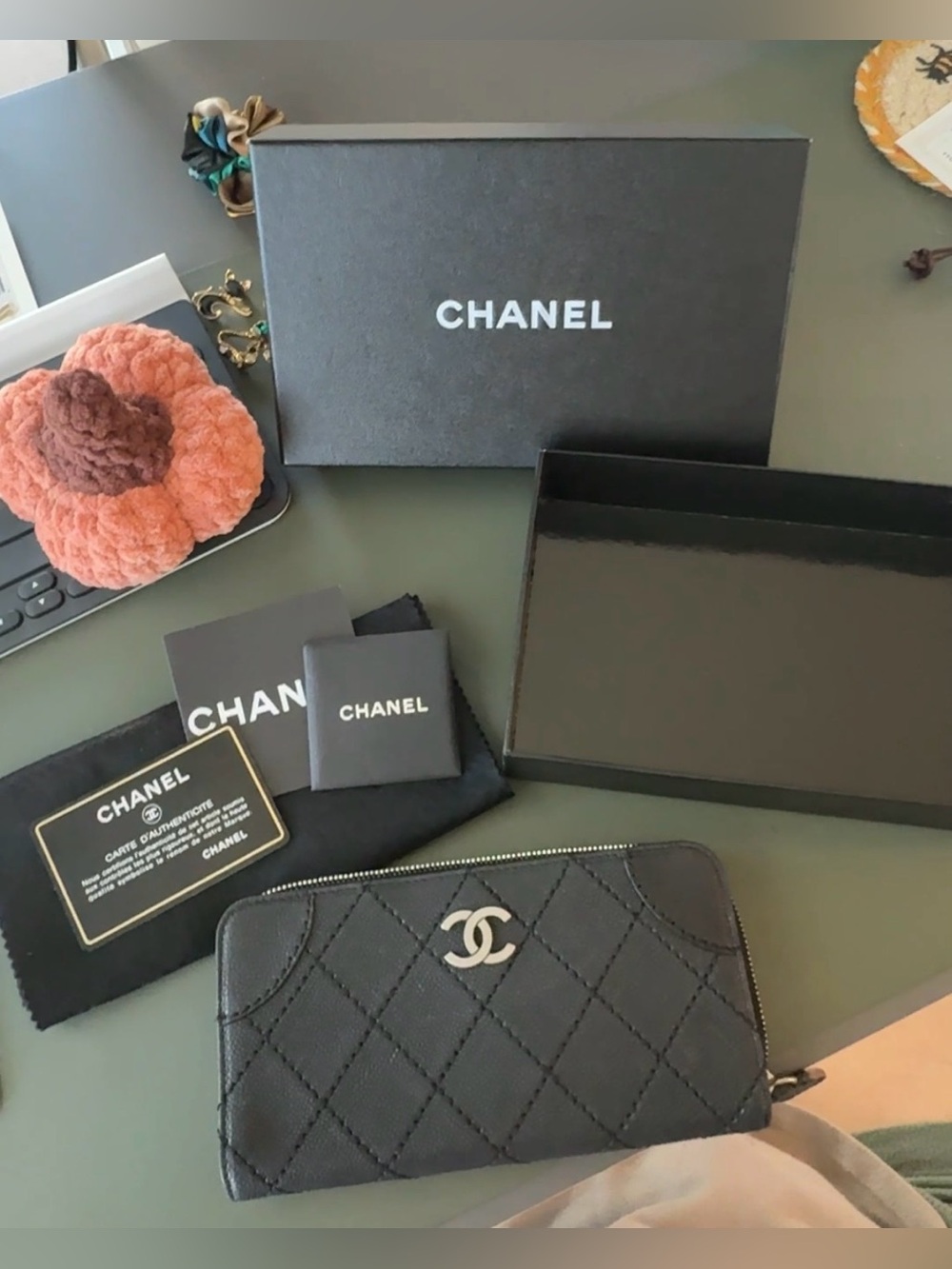 Chanel Caviar Quilted Wallet